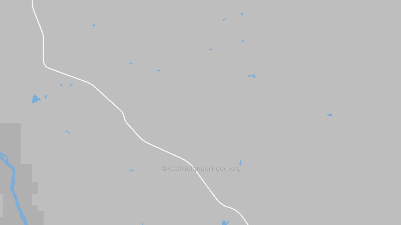 Walk Grade map of Kenilworth, MT, walkable areas in green and car-dependent areas in red