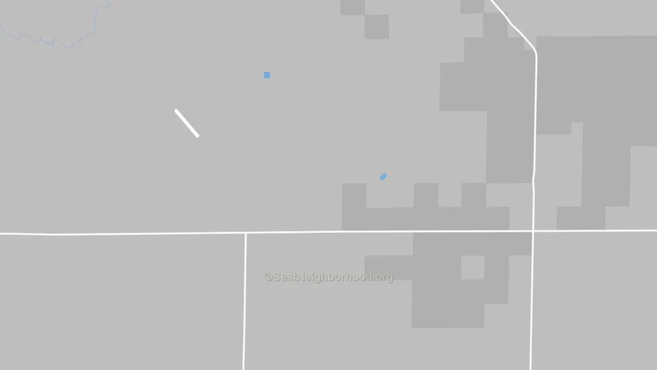 Walk Grade map of Keota, CO, walkable areas in green and car-dependent areas in red