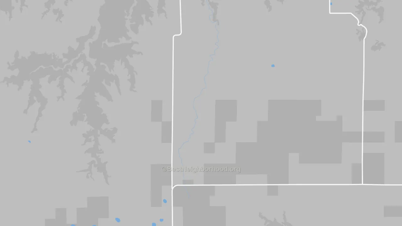 Walk Grade map of Kim, CO, walkable areas in green and car-dependent areas in red