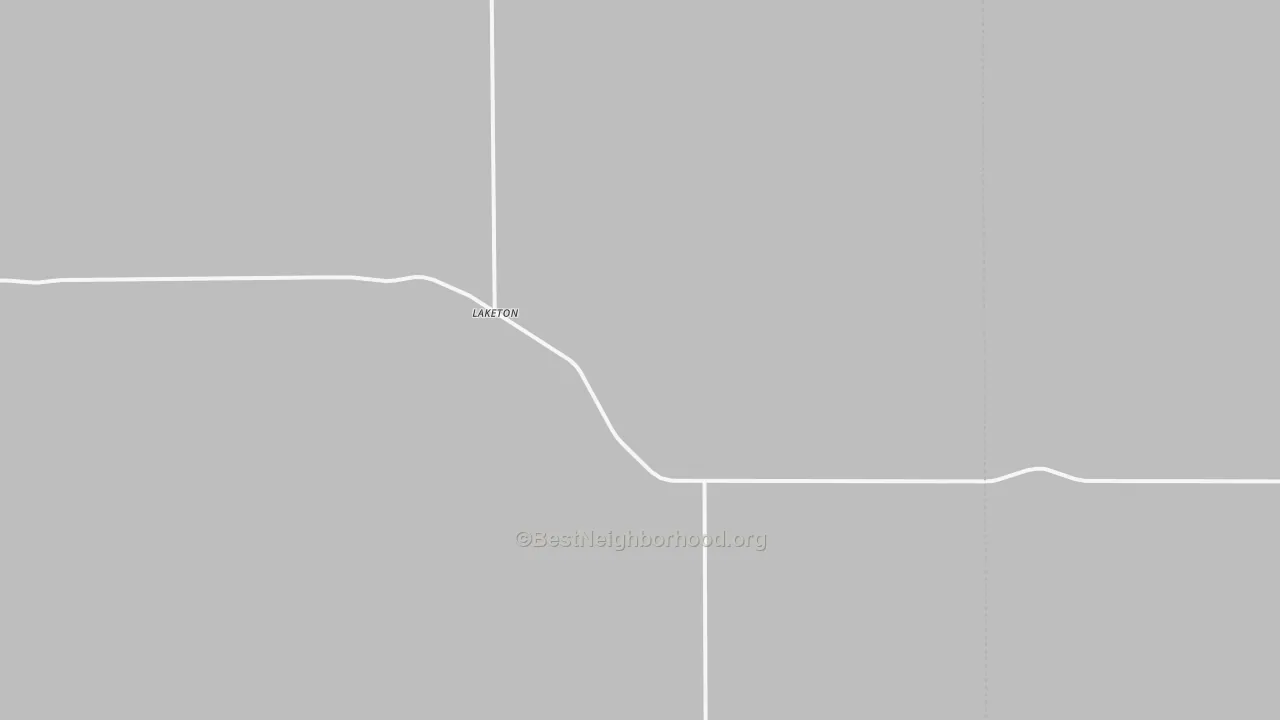 Walk Grade map of Laketon, TX, walkable areas in green and car-dependent areas in red