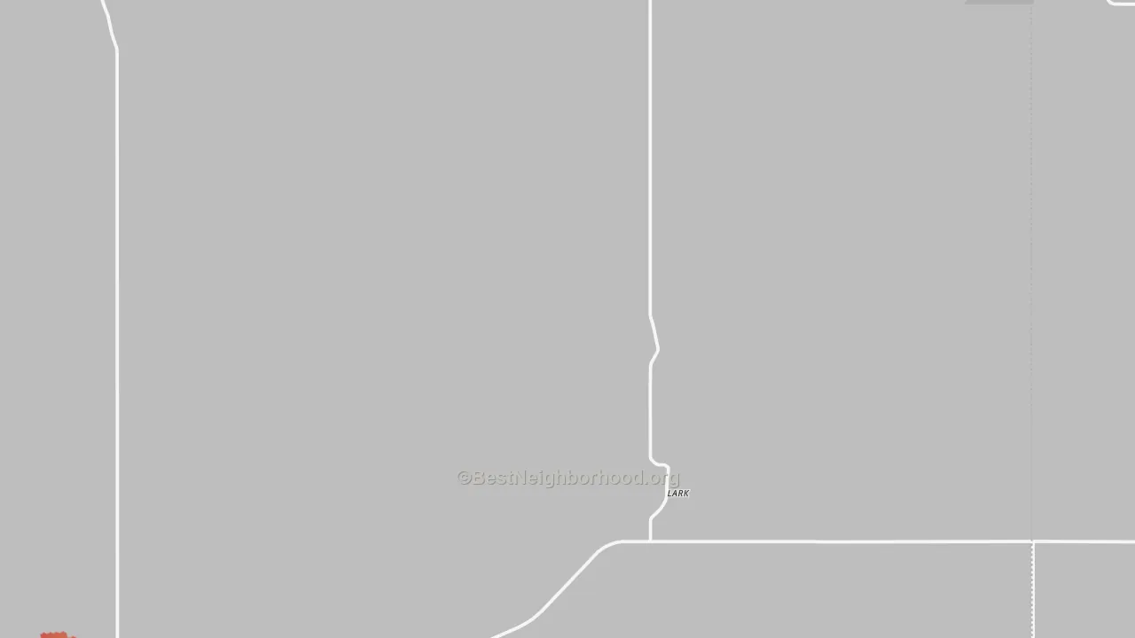 Walk Grade map of Lark, ND, walkable areas in green and car-dependent areas in red
