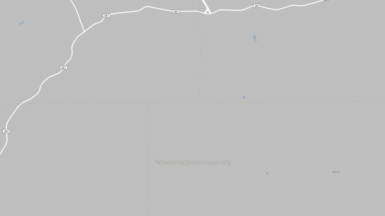 Walk Grade map of Linch, WY, walkable areas in green and car-dependent areas in red