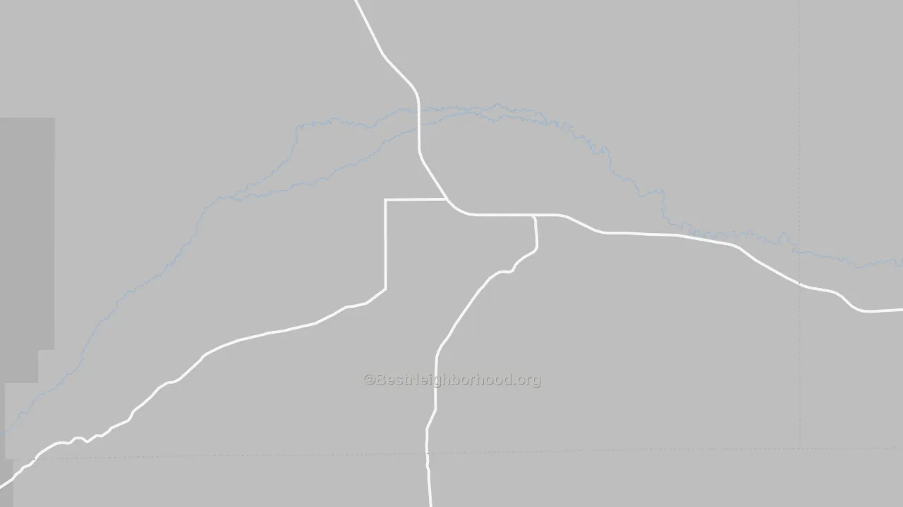 Walk Grade map of Lonetree, WY, walkable areas in green and car-dependent areas in red