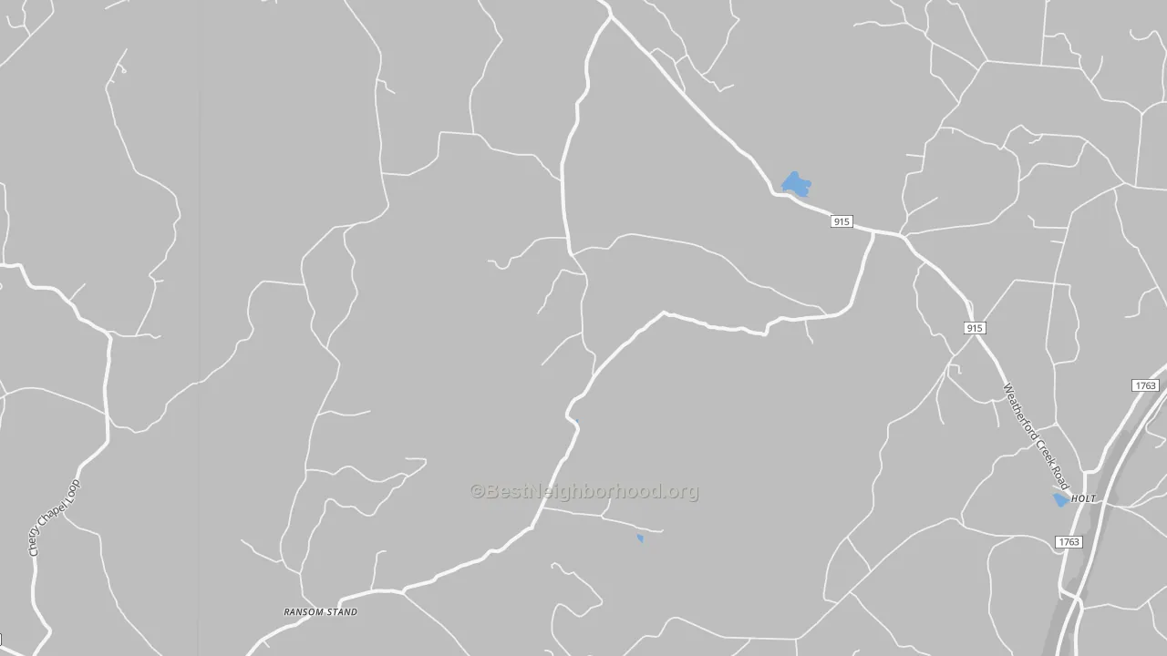 Walk Grade map of Lutts, TN, walkable areas in green and car-dependent areas in red