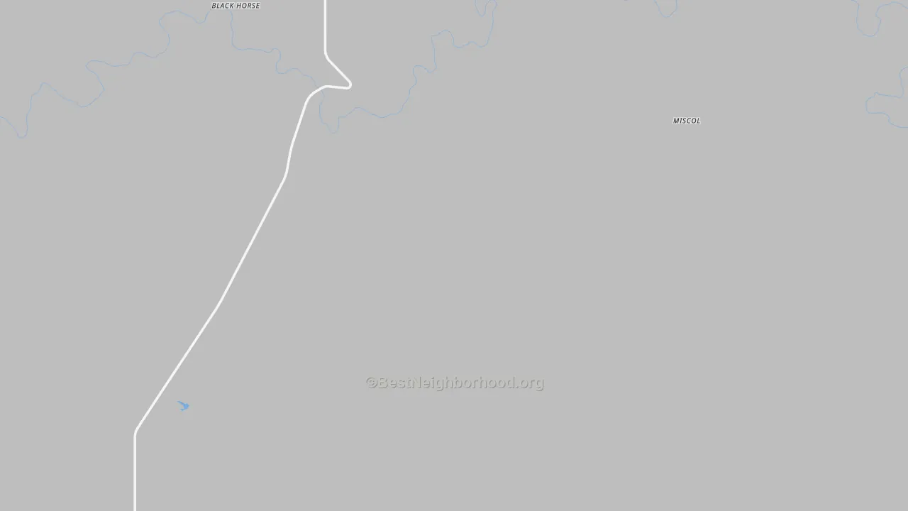 Walk Grade map of Mahto, SD, walkable areas in green and car-dependent areas in red