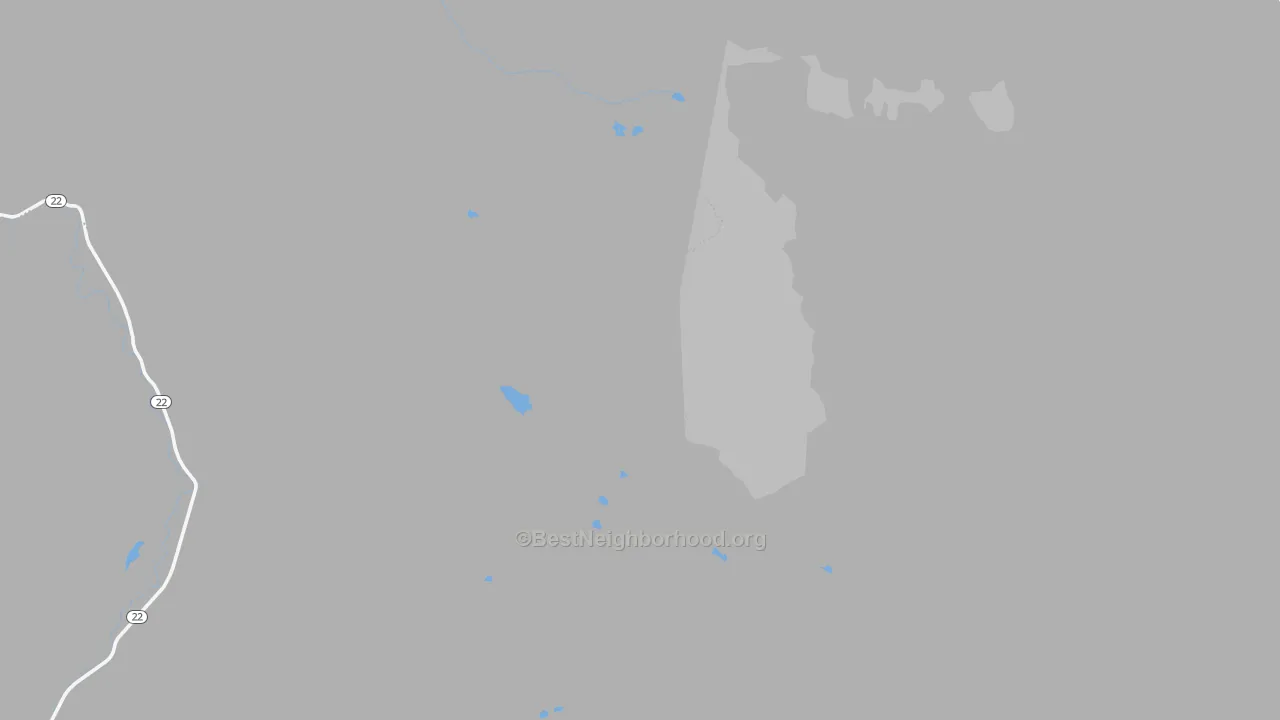 Walk Grade map of Marion Forks, OR, walkable areas in green and car-dependent areas in red
