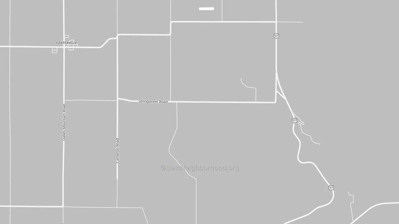 Walk Grade map of Maryhill, WA, walkable areas in green and car-dependent areas in red