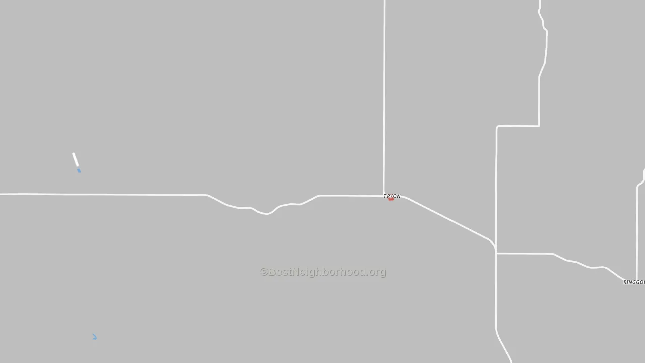 Walk Grade map of McPherson County, NE, walkable areas in green and car-dependent areas in red
