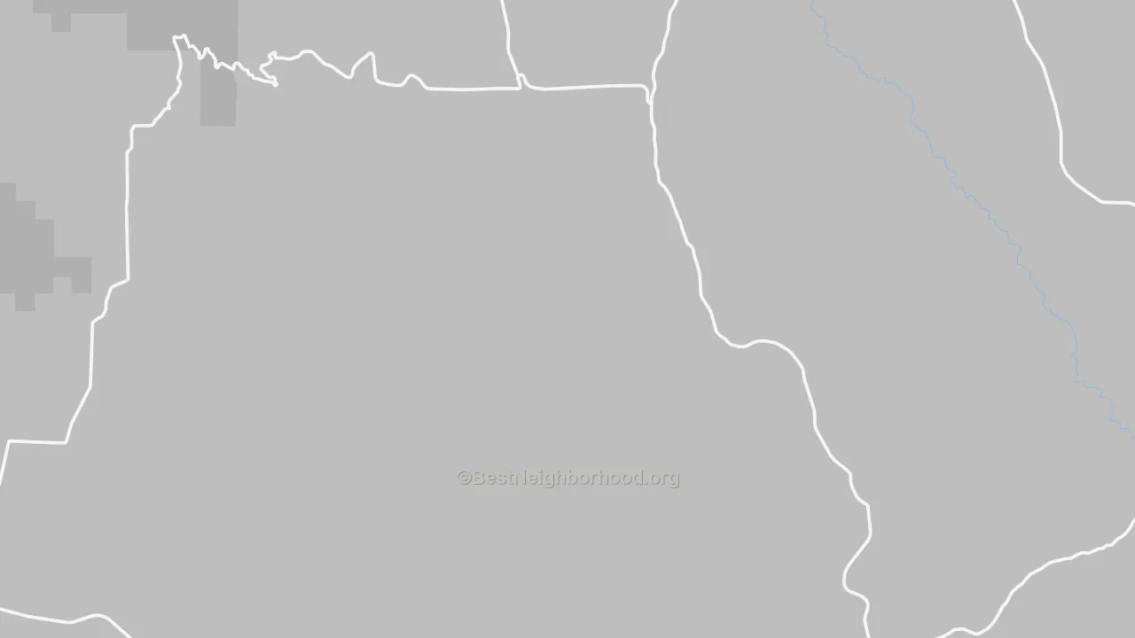 Walk Grade map of Mikkalo, OR, walkable areas in green and car-dependent areas in red