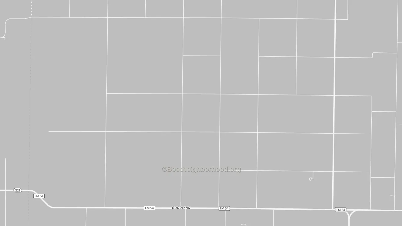 Walk Grade map of Needmore, TX, walkable areas in green and car-dependent areas in red