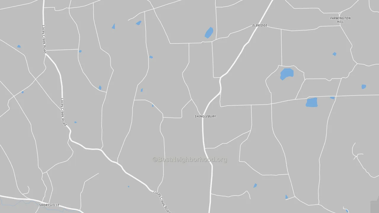 Walk Grade map of Niles Valley, PA, walkable areas in green and car-dependent areas in red