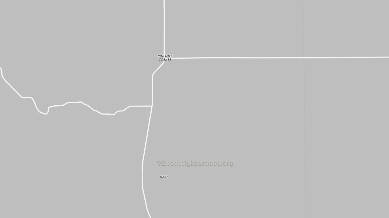 Walk Grade map of Ninemile Corner, CO, walkable areas in green and car-dependent areas in red