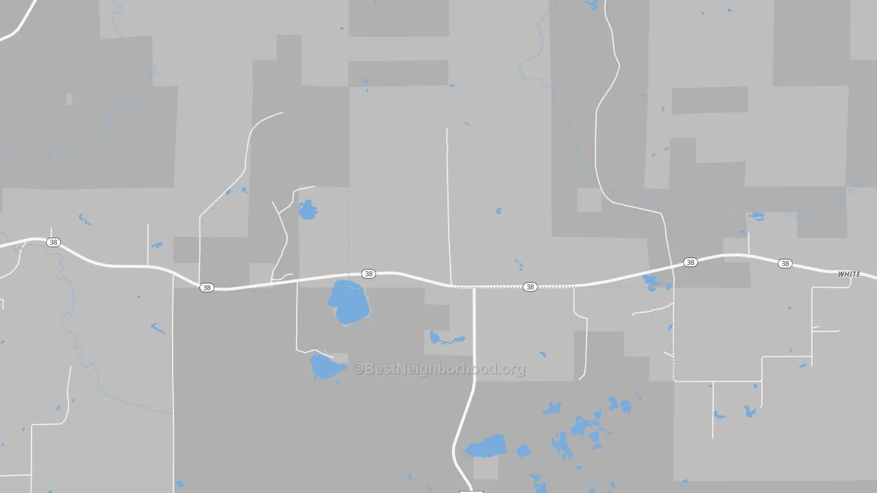 Walk Grade map of Nisula, MI, walkable areas in green and car-dependent areas in red