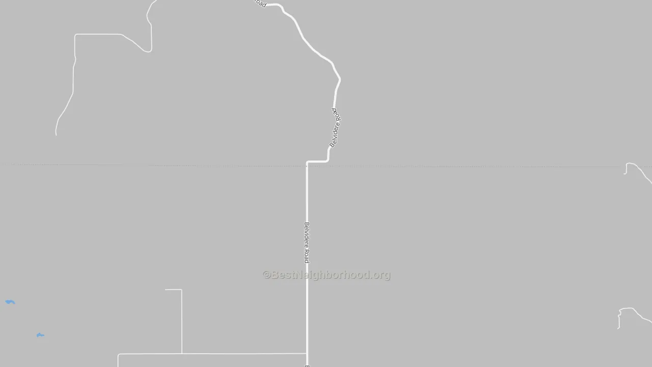 Walk Grade map of Nowlin, SD, walkable areas in green and car-dependent areas in red