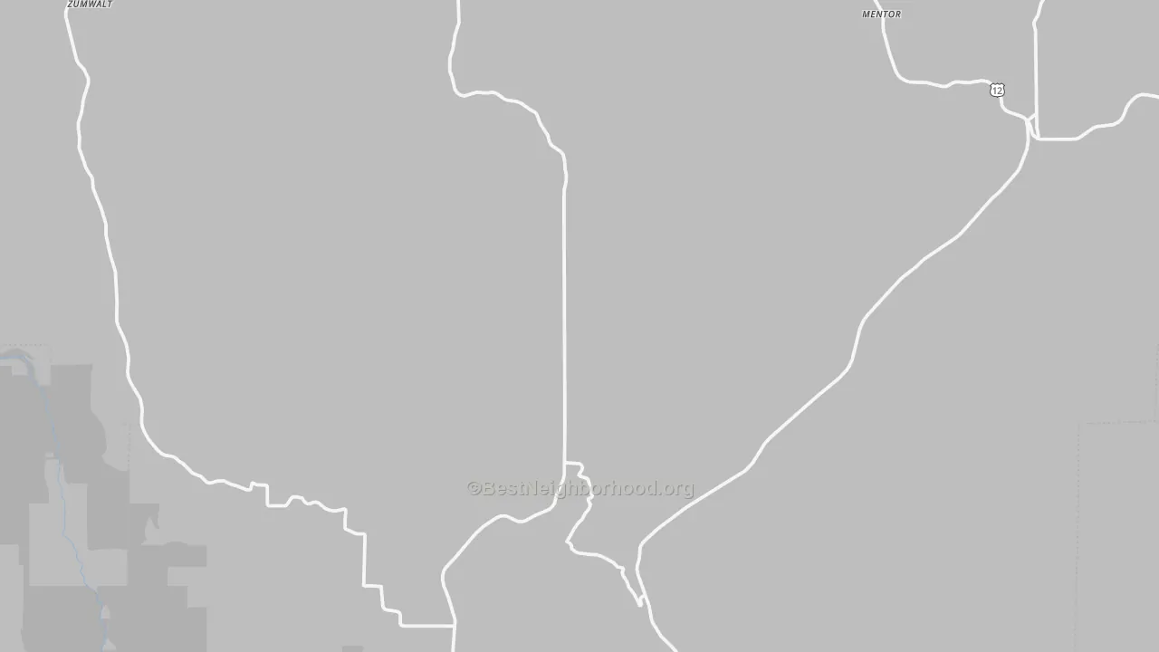 Walk Grade map of Pataha, WA, walkable areas in green and car-dependent areas in red