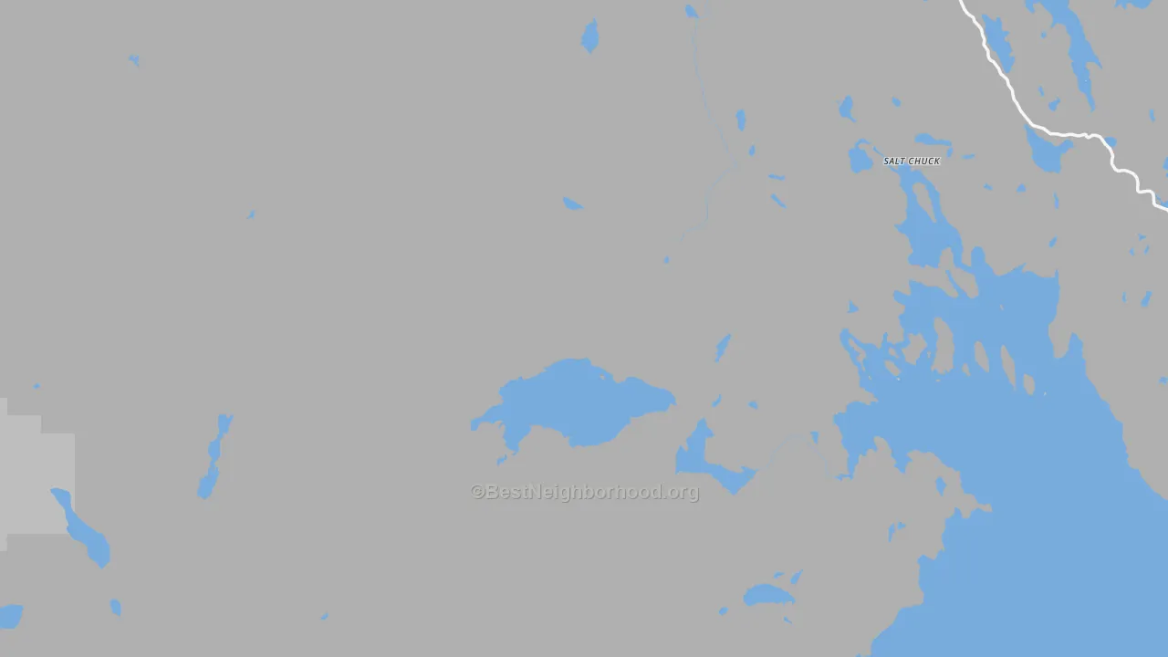 Walk Grade map of Prince of Wales-Hyder Census Area, AK, walkable areas in green and car-dependent areas in red