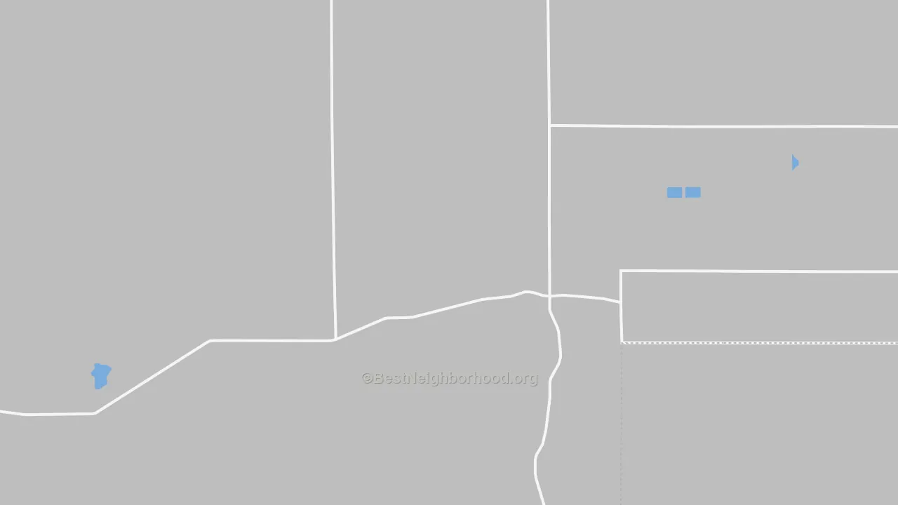 Walk Grade map of Rock Creek, ID, walkable areas in green and car-dependent areas in red