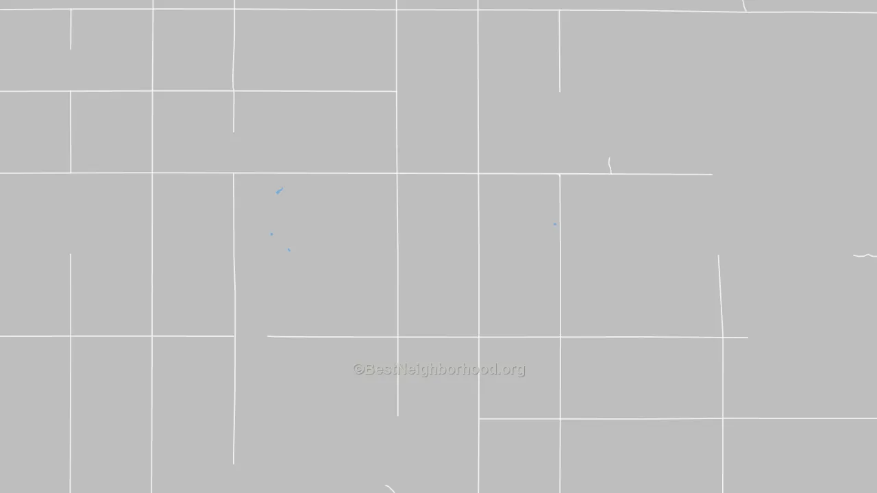 Walk Grade map of Roy, SD, walkable areas in green and car-dependent areas in red