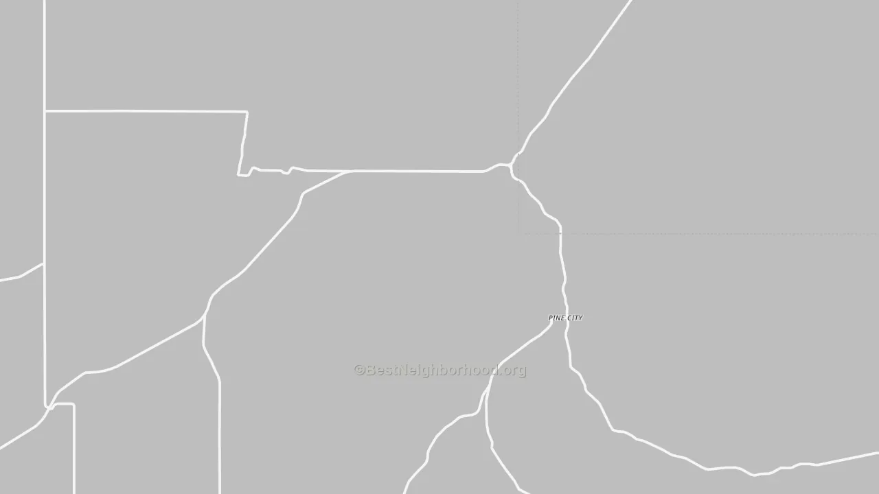 Walk Grade map of Ruggs, OR, walkable areas in green and car-dependent areas in red