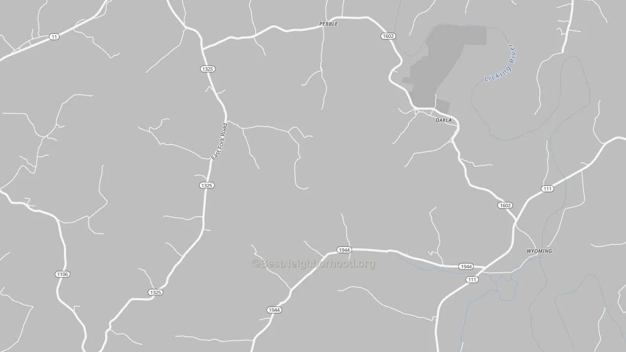 Walk Grade map of Sherburne, KY, walkable areas in green and car-dependent areas in red