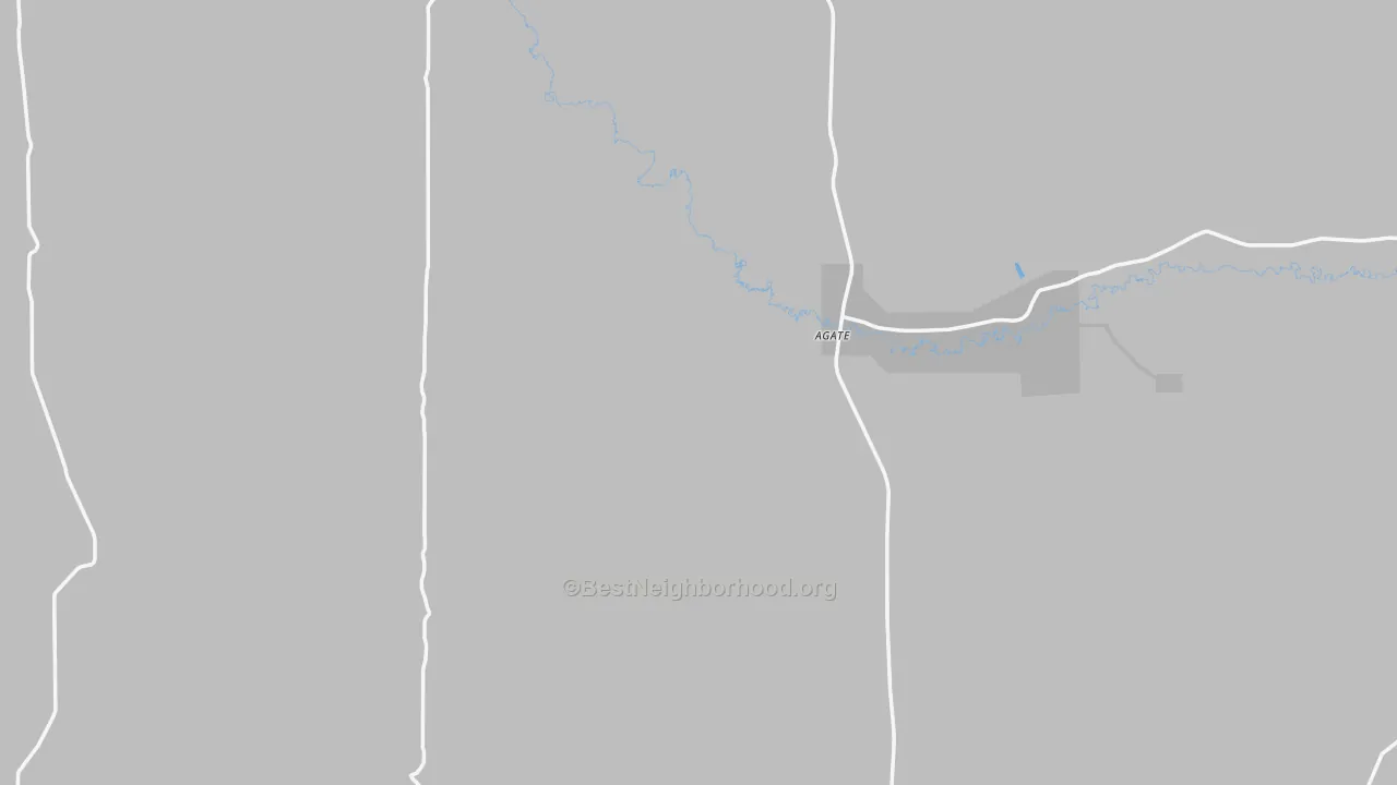 Walk Grade map of Sioux County, NE, walkable areas in green and car-dependent areas in red