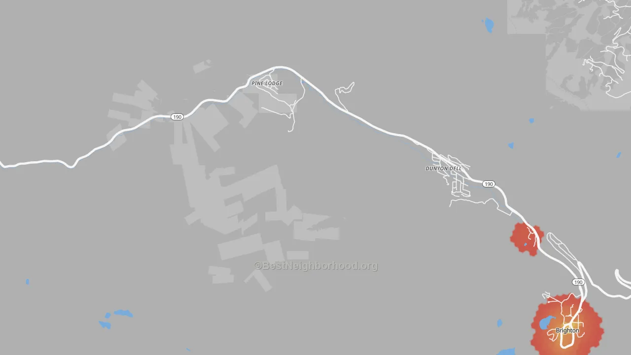 Walk Grade map of Solitude, UT, walkable areas in green and car-dependent areas in red