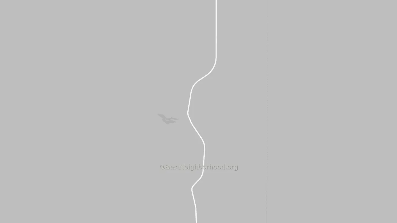 Walk Grade map of Sunrise, WY, walkable areas in green and car-dependent areas in red