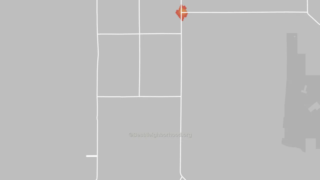 Walk Grade map of Sunshine, NM, walkable areas in green and car-dependent areas in red