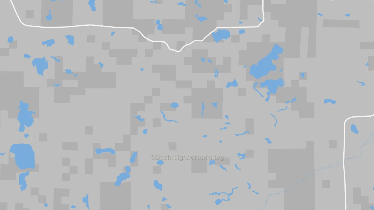 Walk Grade map of Togo, MN, walkable areas in green and car-dependent areas in red