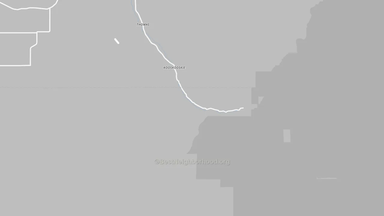Walk Grade map of Tollgate, OR, walkable areas in green and car-dependent areas in red
