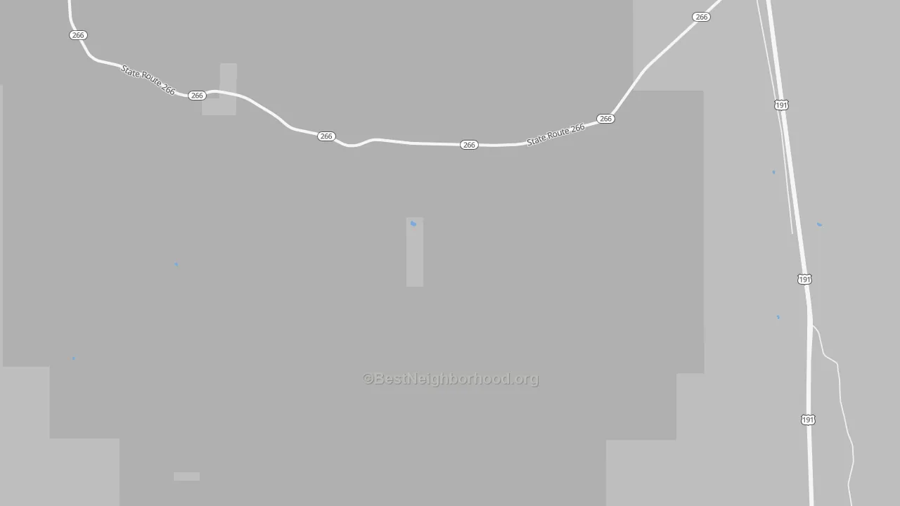 Walk Grade map of Turkey Flat, AZ, walkable areas in green and car-dependent areas in red