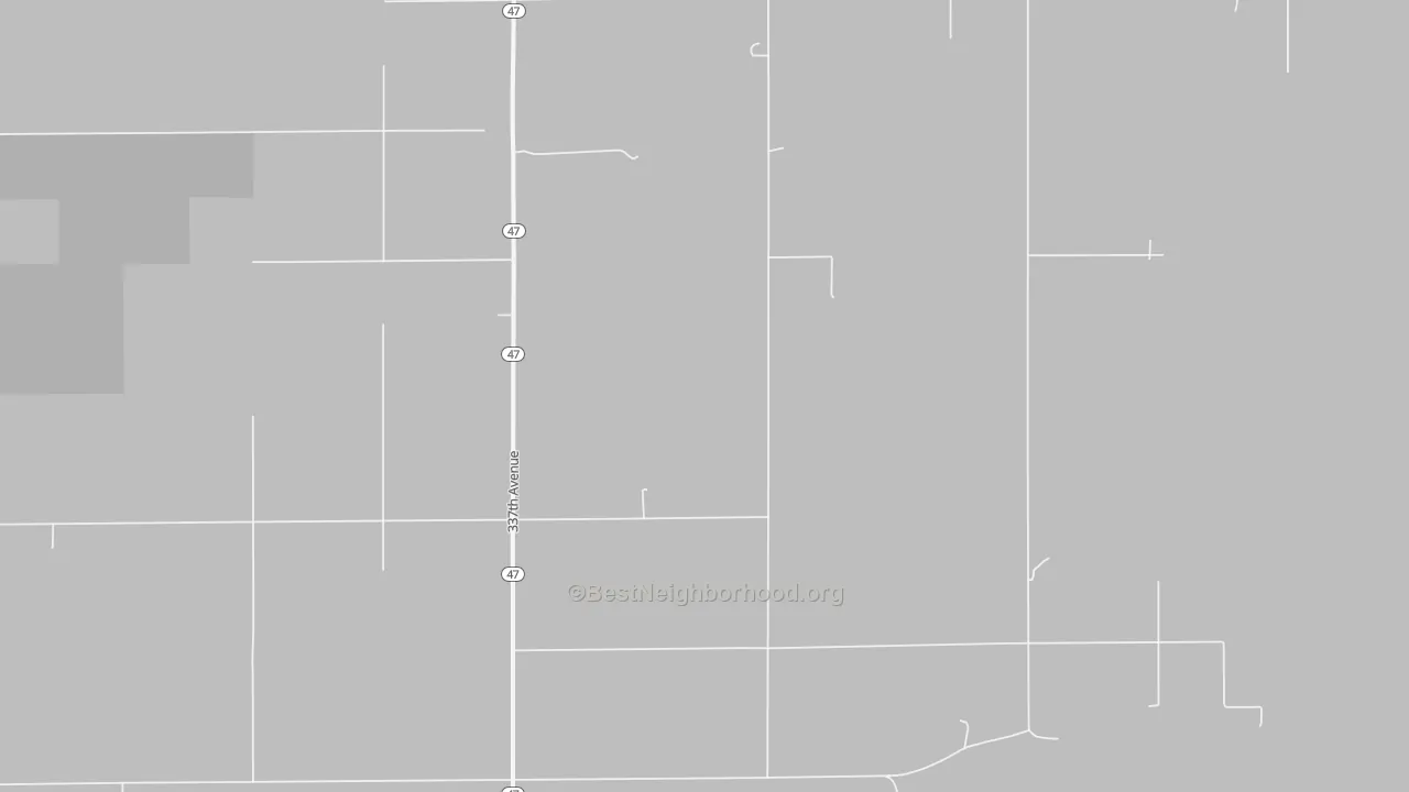 Walk Grade map of Van Order, SD, walkable areas in green and car-dependent areas in red