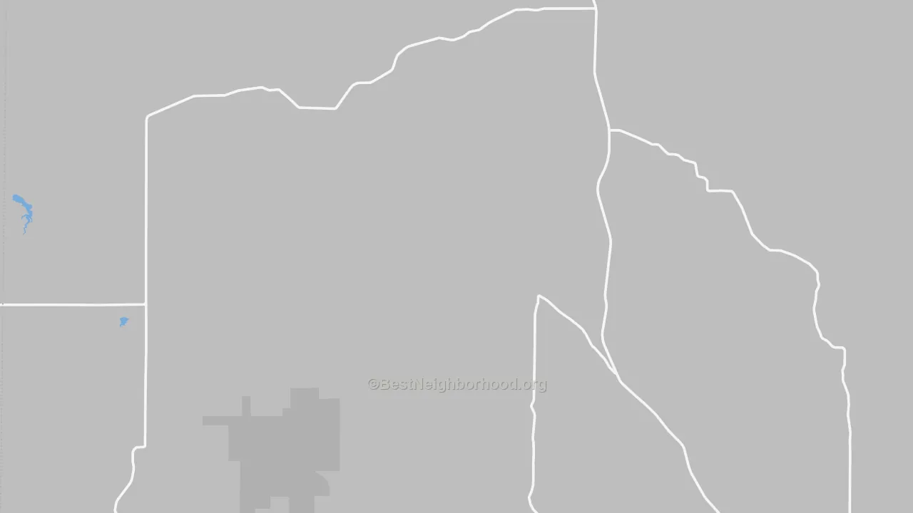 Walk Grade map of Whiteclay, NE, walkable areas in green and car-dependent areas in red