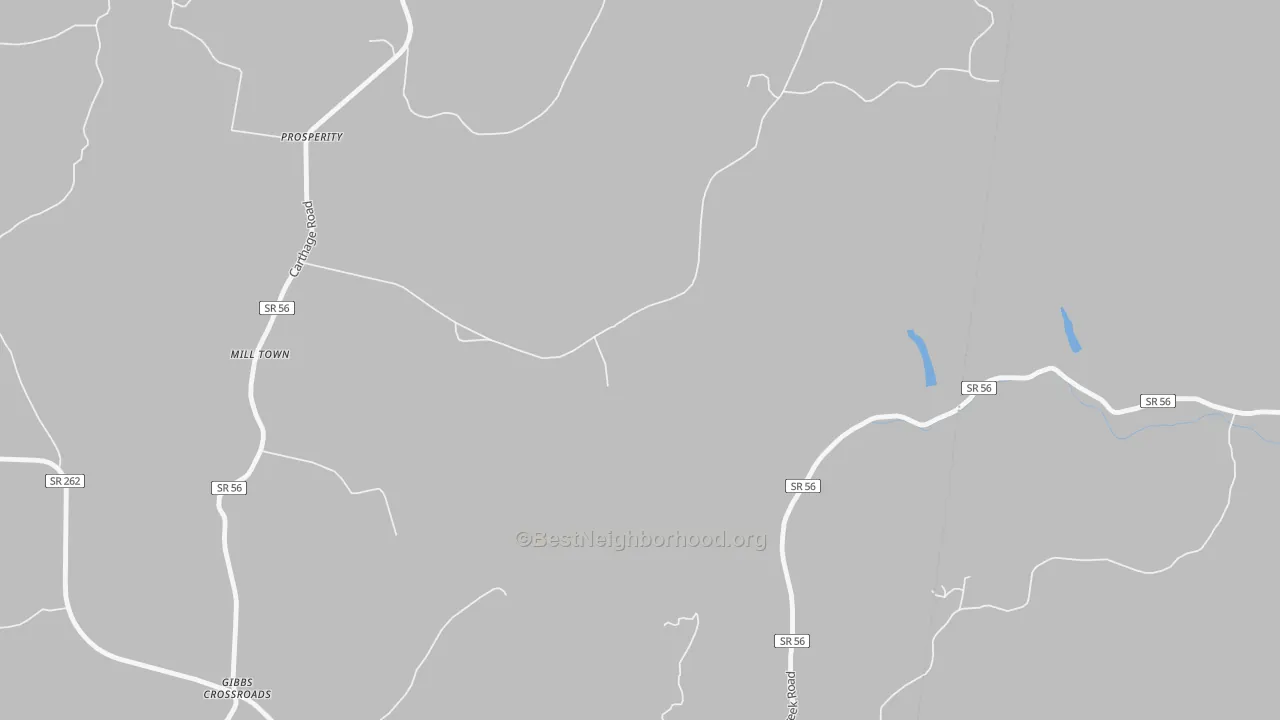 Walk Grade map of Willette, TN, walkable areas in green and car-dependent areas in red