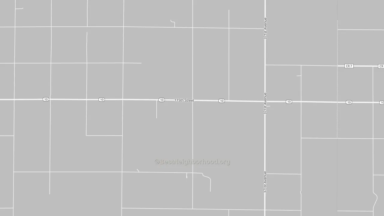 Walk Grade map of Willow, SD, walkable areas in green and car-dependent areas in red