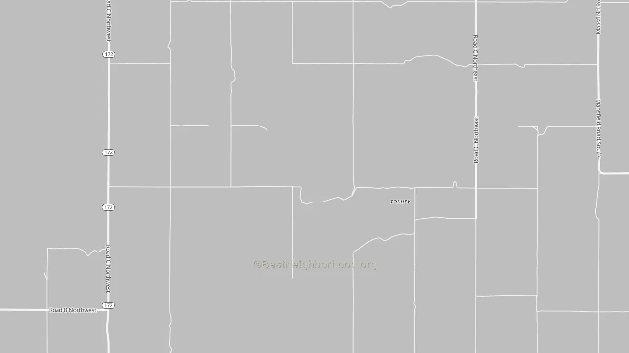 Walk Grade map of Withrow, WA, walkable areas in green and car-dependent areas in red