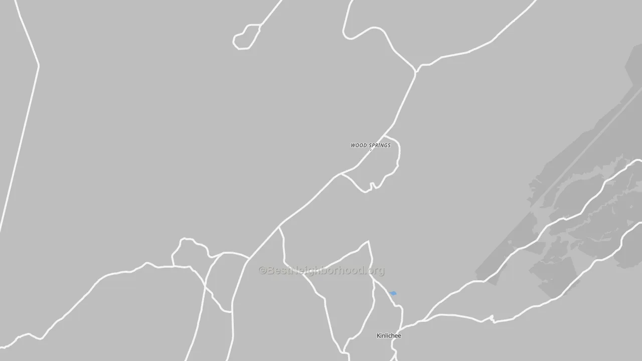 Walk Grade map of Woodsprings, AZ, walkable areas in green and car-dependent areas in red