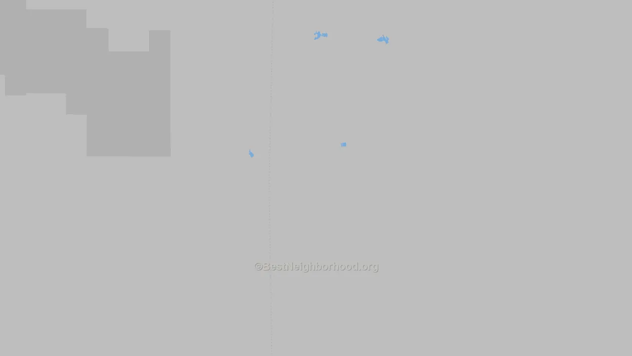 Walk Grade map of Zeona, SD, walkable areas in green and car-dependent areas in red