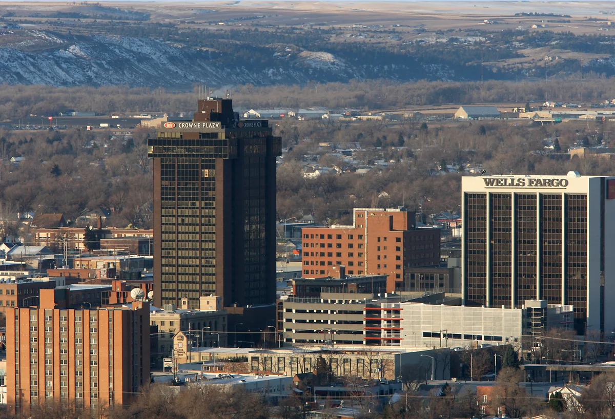 The Billings Skyline looking south from the rims