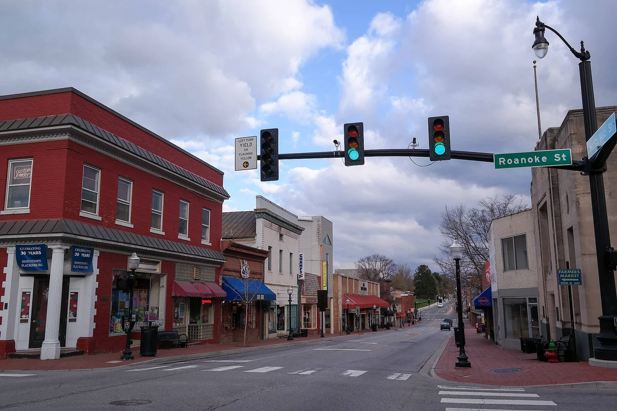 A view of Blacksburg, Virginia