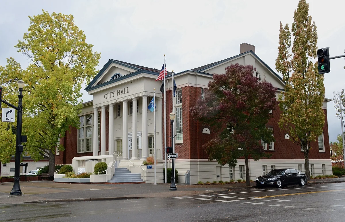 The city hall of Corvallis, Oregon in 2018