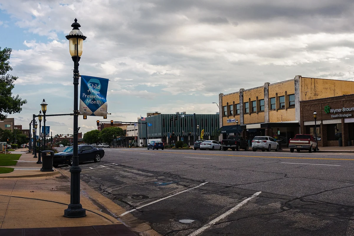 A view of downtown Enid, Oklahoma via