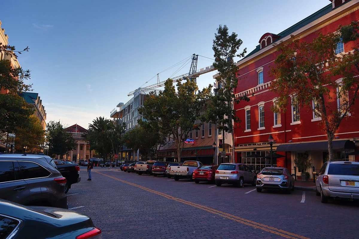 Downtown Gainesville, FL looking southwest from SE 1st Ave/SE 2nd Ave