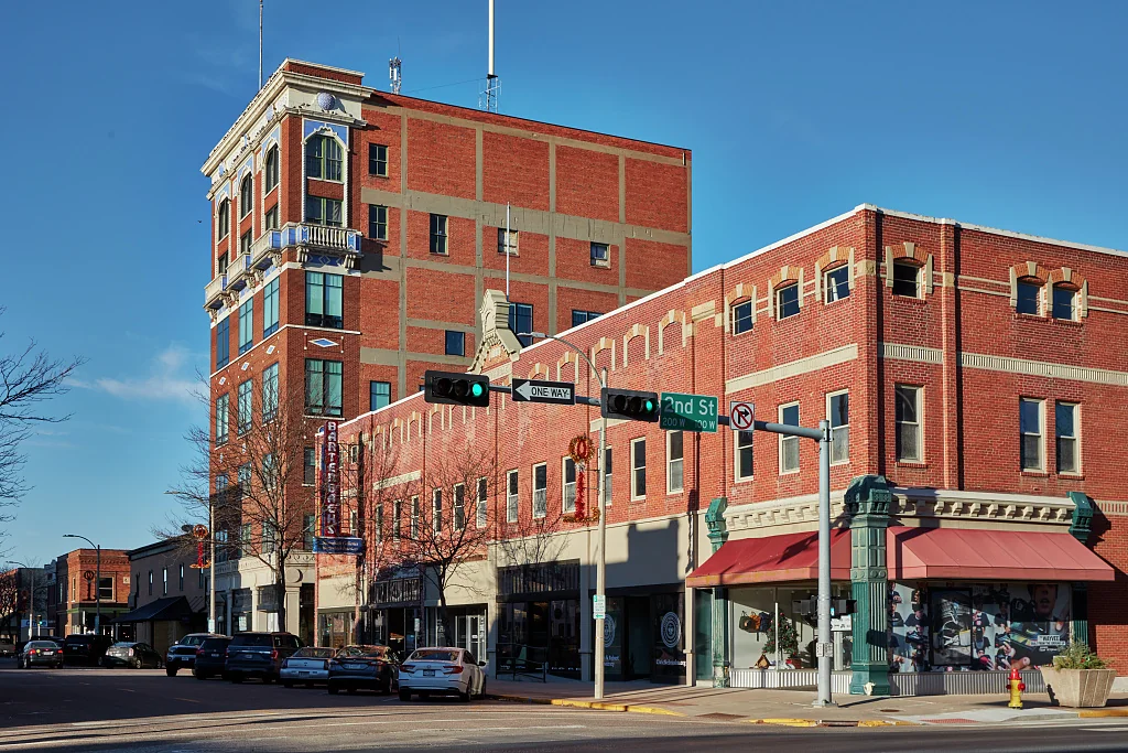 Scene in downtown Grand Island, Nebraska