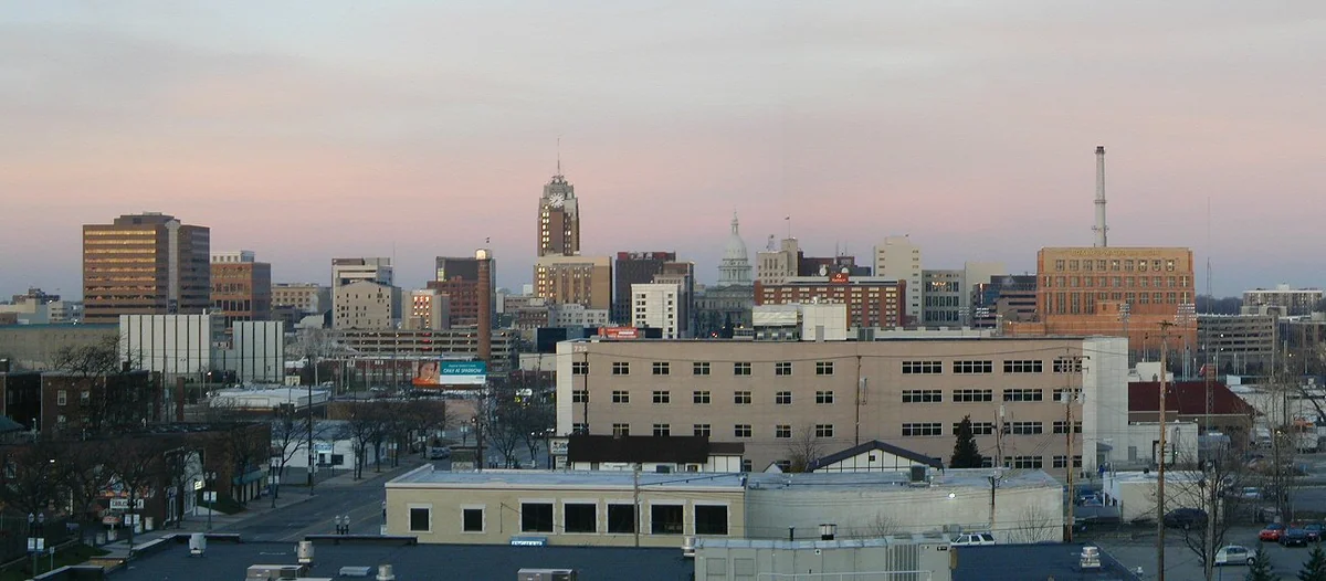 Lansing (MI) skyline as seen from the east