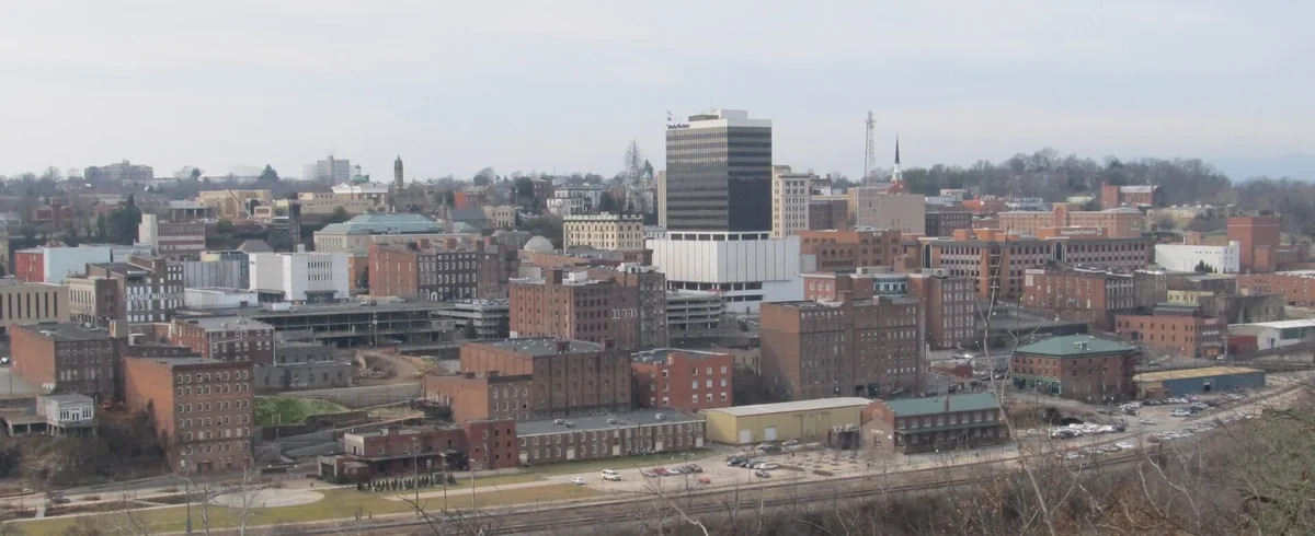 Downtown Lynchburg, Virginia Skyline from Amherst County