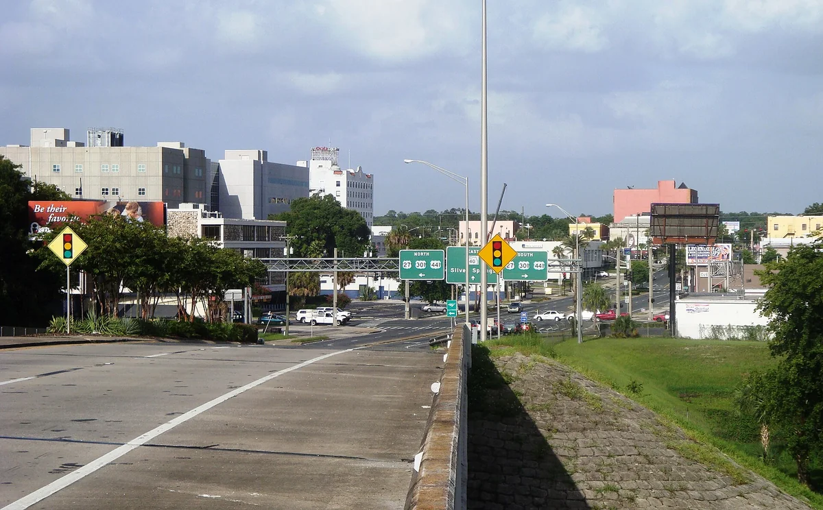 Downtown Ocala, FL as seen from SR 40